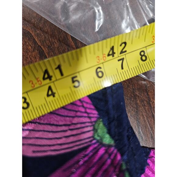 Vintage y2k 90's Nanette Lepore Navy Pink Floral A-line Dress Size 8 - Picture 11 of 11